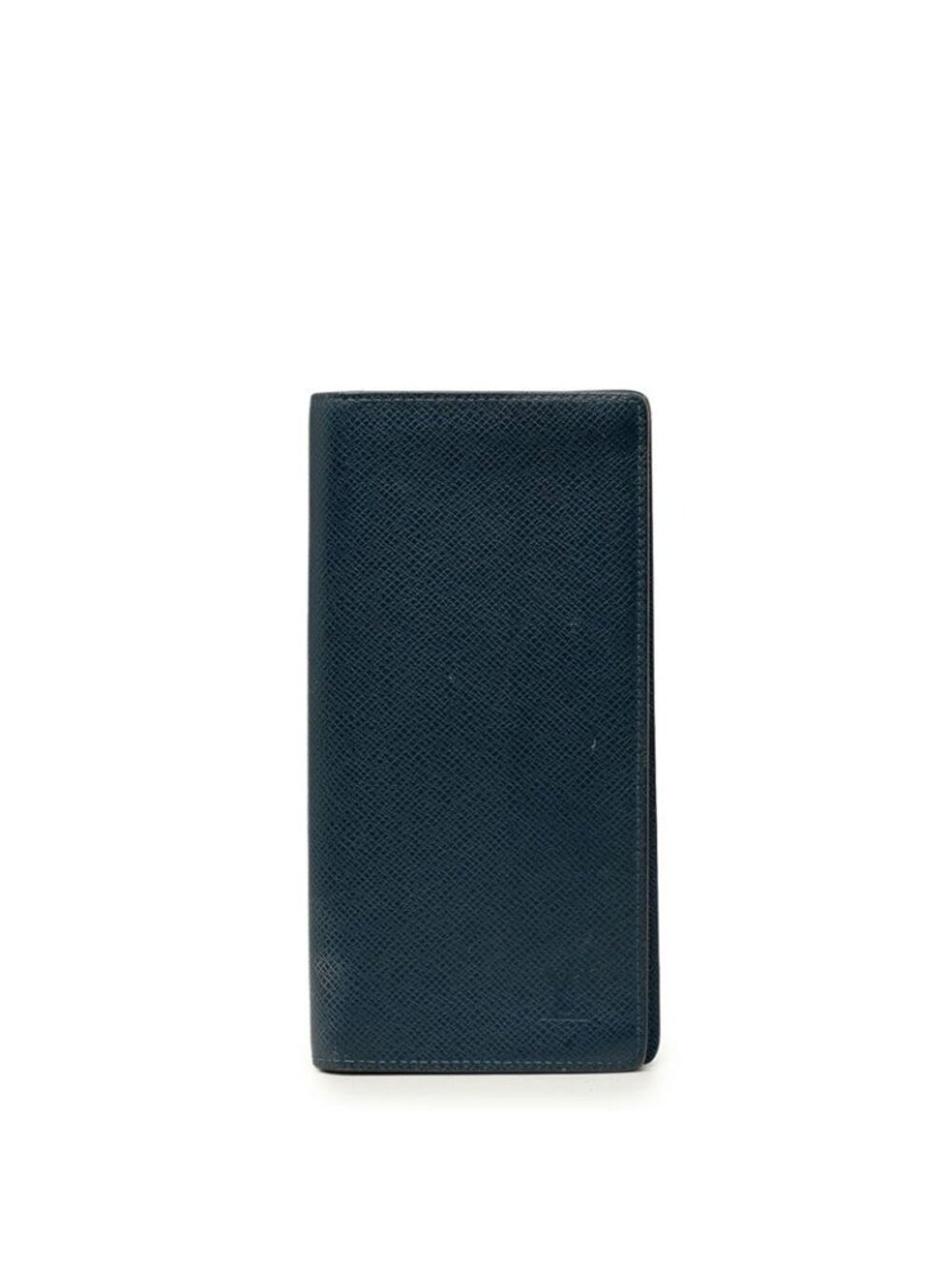Louis Vuitton Taiga Portefeuille Brazza Bifold Wallet Blue Marine Navy Leather